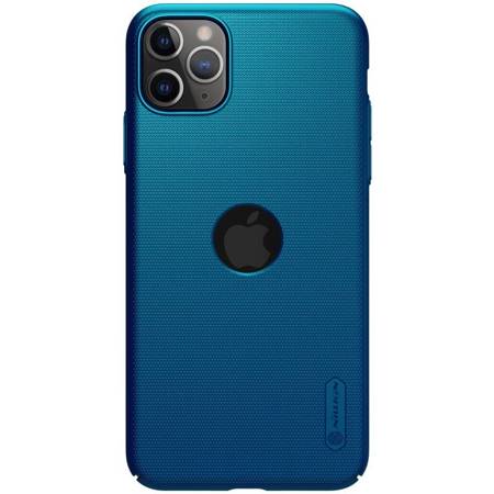 Nillkin Super Frosted Shield - Etui Apple iPhone 11 Pro Max z wycięciem na logo (Peacock Blue) (IP65-86606)