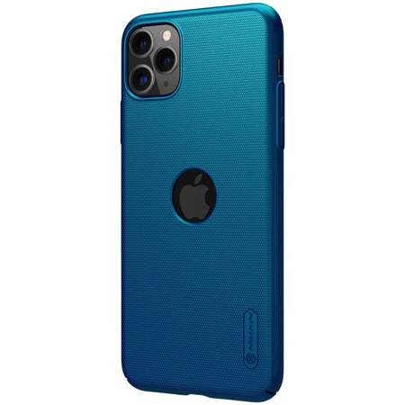 Nillkin Super Frosted Shield - Etui Apple iPhone 11 Pro Max z wycięciem na logo (Peacock Blue) (IP65-86606)