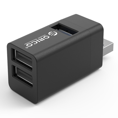 ORICO Mini hub USB 3.0 3 porty bez kabla - czarny (MINI-U32-BK-BP)