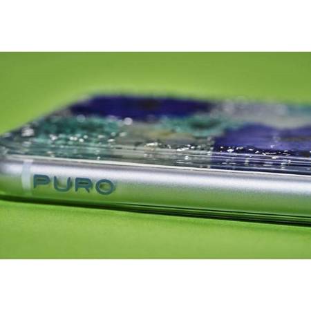 PURO Glam Hippie Chic Cover - Etui iPhone XR (prawdziwe płatki kwiatów zielone) (IPCX61HIPPIEC5GRN)