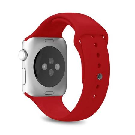 PURO ICON - Elastyczny pasek sportowy do Apple Watch 38 / 40 mm (S/M & M/L) (czerwony) (AW40ICONRED)