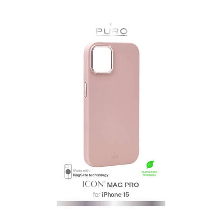 PURO ICON MAG PRO - Etui iPhone 15 MagSafe (Rose) (PUIPC1561ICONMPROSE)