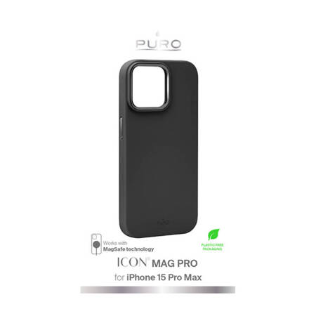 PURO ICON MAG PRO - Etui iPhone 15 Pro Max MagSafe (Black) (PUIPC15P67ICONMPBLK)