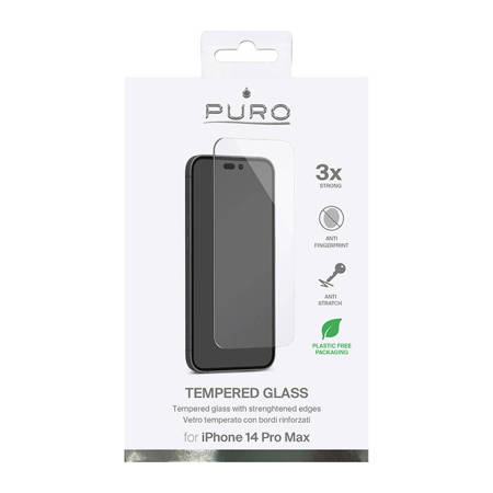PURO Szkło ochronne hartowane na ekran iPhone 14 Pro Max (SDGIPHONE14P67)