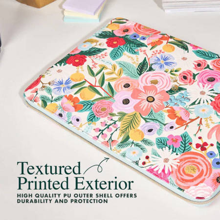 Rifle Paper Laptop Sleeve - Pokrowiec MacBook Pro 15" / Laptop 15,6” (Garden Party Blush) (RP050102)