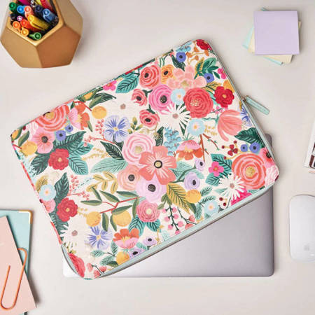 Rifle Paper Laptop Sleeve - Pokrowiec MacBook Pro 15" / Laptop 15,6” (Garden Party Blush) (RP050102)