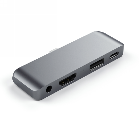 Satechi Aluminium Mobile Pro Hub - Hub do urządzeń mobilnych USB-C - szary (ST-TCMPHM)