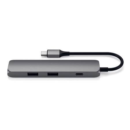 Satechi Hub Multiport z USB-C PD na 2 x USB 3.0, HDMI - Gwiezdna szarość (ST-CMAM)