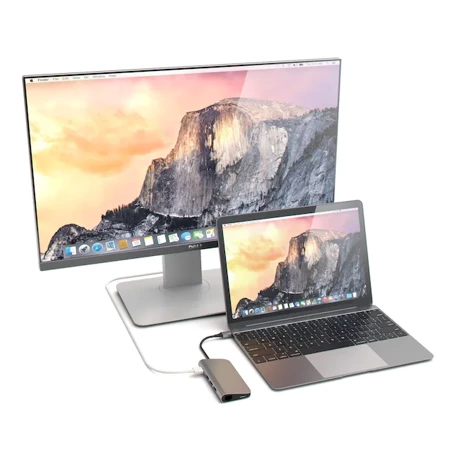 Satechi Hub Multiport z USB-C na USB, HDMI 4K, Ethernet - gwiezdna szarość (ST-TCMAM)