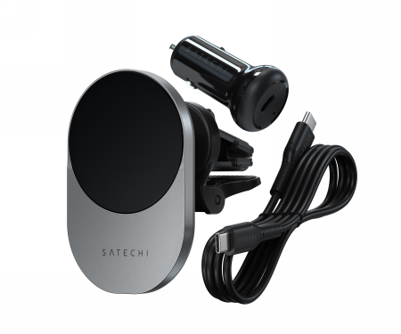 Satechi Qi2 Wireless Car Charger- bezprzewodowa ładowarka samochodowa Qi2 15W kompatybilna z MagSafe (space gray) (ST-Q2CCM)