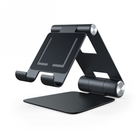 Satechi R1 Aluminum Hinge Holder Foldable Stand Aluminiowa składana podstawka do iPhone/iPad - czarna (ST-R1K)