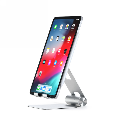 Satechi R1 Aluminum Hinge Holder Foldable Stand - aluminiowa składana podstawka do MacBook/iPad (silver) (ST-R1)