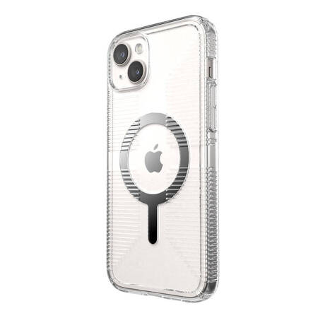 Speck Gemshell Grip + MagSafe - Etui do iPhone 15 Plus / iPhone 14 Plus (Clear / Chrome Finish) Przezroczysty (150512-3223)