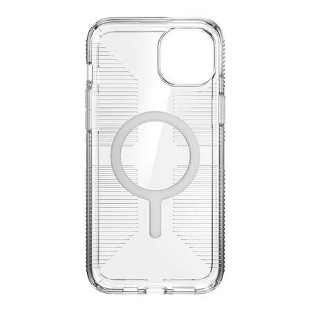 Speck Gemshell Grip + MagSafe - Etui do iPhone 15 Plus / iPhone 14 Plus (Clear / Chrome Finish) Przezroczysty (150512-3223)