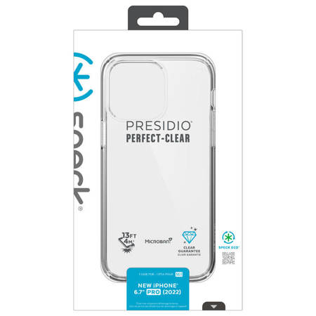 Speck Presidio Perfect-Clear - Etui iPhone 14 Pro Max z powłoką MICROBAN (Clear) (150089-5085)