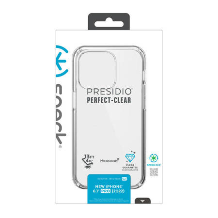 Speck Presidio Perfect-Clear - Etui iPhone 14 Pro z powłoką MICROBAN (Clear) (150147-5085)