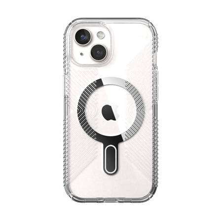 Speck Presidio Perfect-Clear Grip ClickLock & MagSafe - Etui iPhone 15 / iPhone 14 / iPhone 13 (Clear / Chrome Finish / Serene Silver) Przezroczysty (150443-3199)