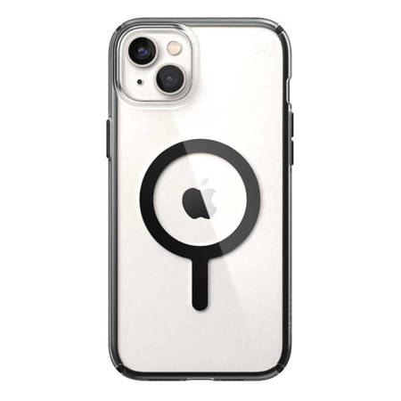 Speck Presidio Perfect-Clear with Impact Geometry + MagSafe - Etui iPhone 14 Plus z powłoką MICROBAN (Clear / Black) (150125-5905)