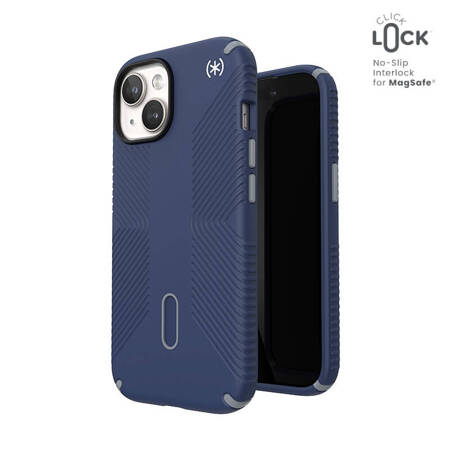 Speck Presidio2 Grip ClickLock & Magsafe - Etui iPhone 15 / iPhone 14 / iPhone 13 (Coastal Blue / Dustgrey / White) (150439-3206)