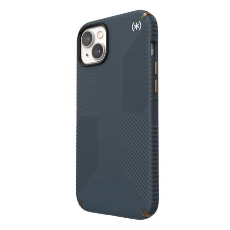 Speck Presidio2 Grip - Etui iPhone 14 Plus z powłoką MICROBAN (Charcoal / Cool Bronze / Slate) (150116-3068)