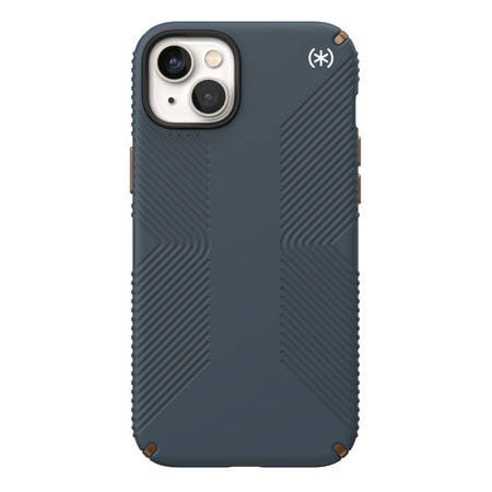 Speck Presidio2 Grip - Etui iPhone 14 Plus z powłoką MICROBAN (Charcoal / Cool Bronze / Slate) (150116-3068)