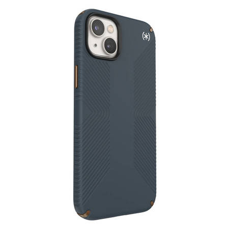 Speck Presidio2 Grip - Etui iPhone 14 Plus z powłoką MICROBAN (Charcoal / Cool Bronze / Slate) (150116-3068)