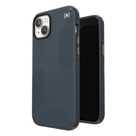 Speck Presidio2 Grip - Etui iPhone 14 Plus z powłoką MICROBAN (Charcoal / Cool Bronze / Slate) (150116-3068)