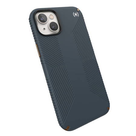 Speck Presidio2 Grip - Etui iPhone 14 Plus z powłoką MICROBAN (Charcoal / Cool Bronze / Slate) (150116-3068)