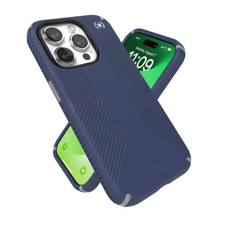 Speck Presidio2 Grip - Etui iPhone 15 Pro - Niebieski (150477-3206)