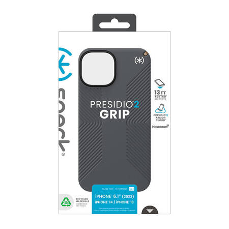 Speck Presidio2 Grip - Etui iPhone 15 / iPhone 14 / iPhone 13 (Charcoal Grey / Cool Bronze / White) (150473-3212)