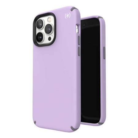 Speck Presidio2 Pro - Etui iPhone 14 Pro Max z powłoką MICROBAN (Spring Purple / Cloudygrey / White) (150085-9979)