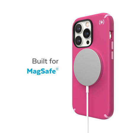 Speck Presidio2 Pro + MagSafe - Etui iPhone 14 Pro Max z powłoką MICROBAN (Digitalpink / Blossompink / White) (150086-3067)