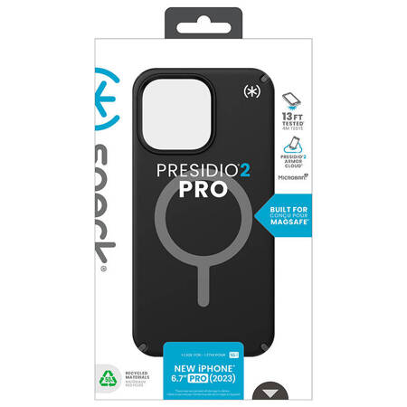 Speck Presidio2 Pro Magsafe - Etui iPhone 15 Pro Max (Black / Slate Grey / White) (150576-3205)