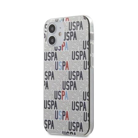 US Polo Assn Logo Mania - Etui iPhone 12 Mini (biały) (USHCP12SPCUSPA6)