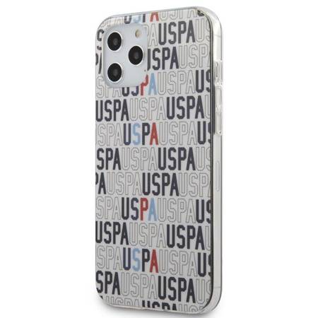 US Polo Assn Logo Mania - Etui iPhone 12 Pro Max (biały) (USHCP12LPCUSPA6)