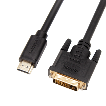 Unitek Adapter dwukierunkowy HDMI do DVI kabel 2m - czarny (C1271BK-2M)