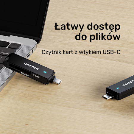 Unitek Czytnik kart SD i microSD USB-C (Y-9328)