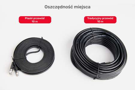 Unitek Kabel sieciowy płaski Ethernet Cat.7 10m - czarny (C1897BK-10M)