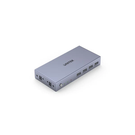 Unitek Przełącznik KVM 4K HDMI 2.0 2-in 1-out +USB - szary (V307A)