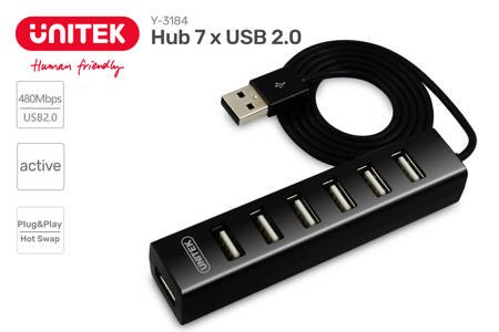 Unitek Y-2160 hub 7x USB 2.0 (Y-2160)