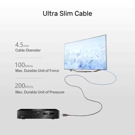 Unitek kabel optyczny HDMI 2.0 AOC 4K 60Hz 10 m - czarny (Y-C1028BK)