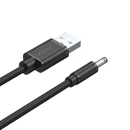 Unitek kabel zasilający USB-A / wtyk DC 3.5/1.35 mm, 1 m, czarny (Y-C495BK)