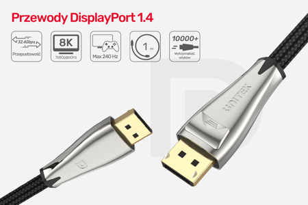Unitek przewód DisplayPort 1.4 8K@60Hz 1m (C1606BNI)