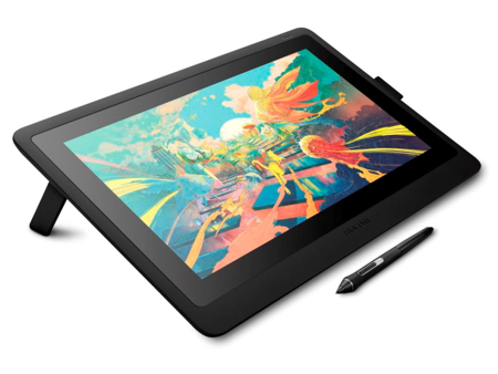 Wacom Cintiq 16 - tablet ekranowy do profesjonalnych zastosowań graficznych, piórko Pro Pen 2, rozdzielczość Full HD (DTK1660K0B)