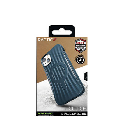 X-Doria Raptic Clutch MagSafe - Biodegradowalne etui iPhone 14 Plus (Drop-Tested 3m) (Marine Blue) (493284)