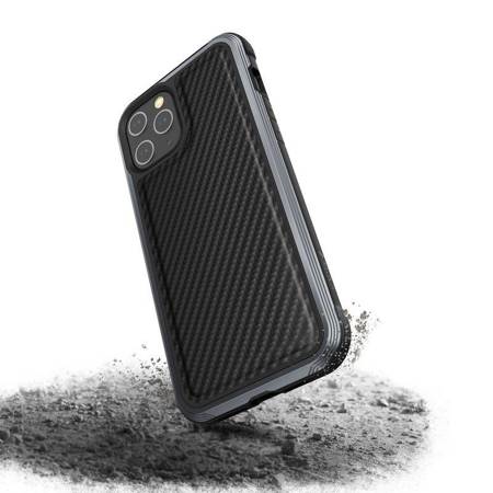 X-Doria Raptic Lux - Etui aluminiowe iPhone 12 Pro Max (Drop test 3m) (Black Carbon Fiber) (490245)