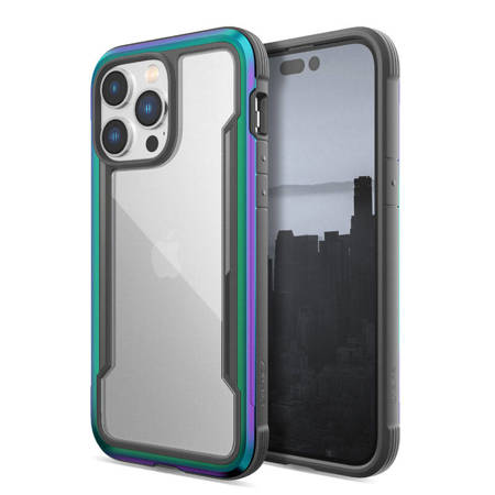 X-Doria Raptic Shield - Etui aluminiowe iPhone 14 Pro Max (Drop-Tested 3m) (Iridescent) (494106)