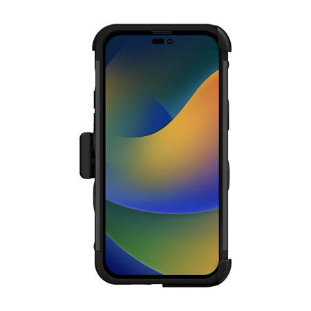 ZIZO BOLT Series - Pancerne etui iPhone 14 Pro Max ze szkłem 9H na ekran + uchwyt z podstawką (czarny) (BOLT-IPH14PROMAX-BKBK)