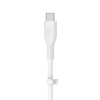 Belkin Kabel silikonowy USB-C / Lightning 1M Biały (CAA009BT1MWH)