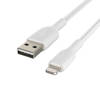 Belkin kabel pleciony USB-A/Lightning 1M - biały (CAA002BT1MWH)